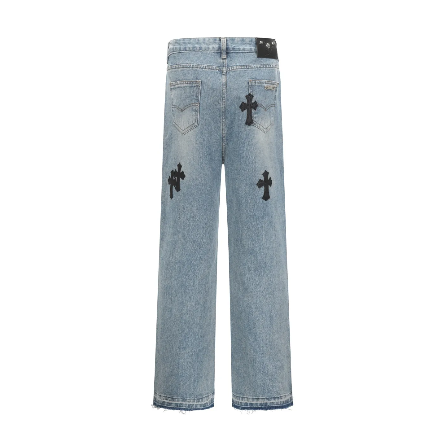 P260 Cross-border model, please do not place an order if you are pursuing quality - Chrome Hearts/Chrome Hearts Cross ✝️ Inlaid embroidered washed jeans, trousers and casual pants - High weight, high density and high quality. The wool is soft, delicate and skin-friendly. It feels soft and silky. It has excellent warmth and skin-friendly properties. - Customized weaving and dyeing, no color difference. No matter the fabric or workmanship details, it beats the ordinary version on the market - Hardware zipper accessories are all customized, full of details -Colour: washed blue -Size: 28 30 32 34 36